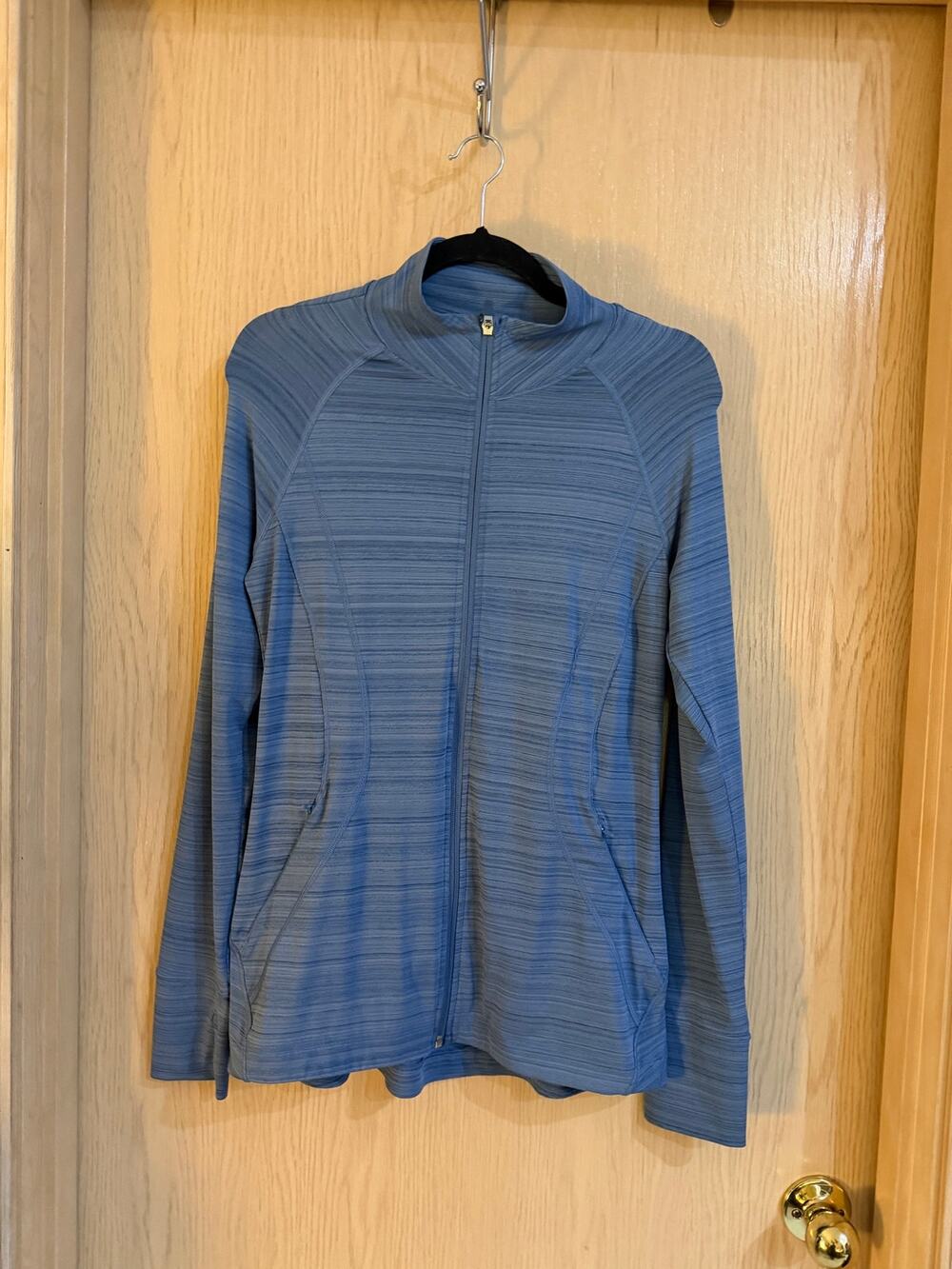 Athleta Women’s Blue Heathered Full Zip Performance Jacket Size M